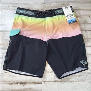 NWT Billabong Gradient Black Board Shorts